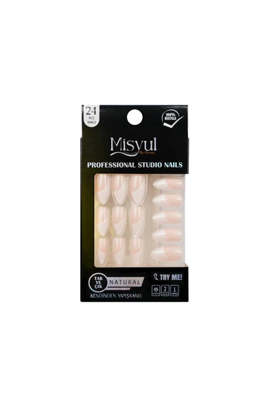 Misyul Takma Tırnak Tak Ve Çık, Sticker Yapıştırıcı, Portakal Çubuğu, Törpü Set ürün görseli 1