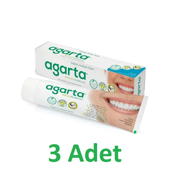 Agarta Diş Macunu Doğal 100ml x 3 adet ürün görseli 1