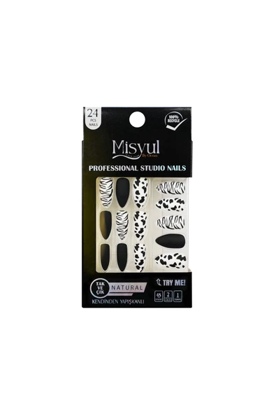 Misyul Takma Tırnak Tak Ve Çık, Sticker Yapıştırıcı, Portakal Çubuğu, Törpü Set ürün görseli 1