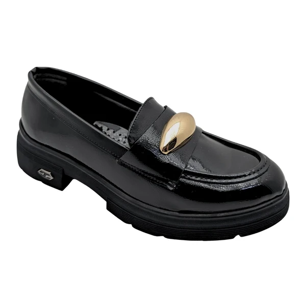 Seraphiel | Kadın Hakiki Deri Topuklu Loafer ürün görseli 1