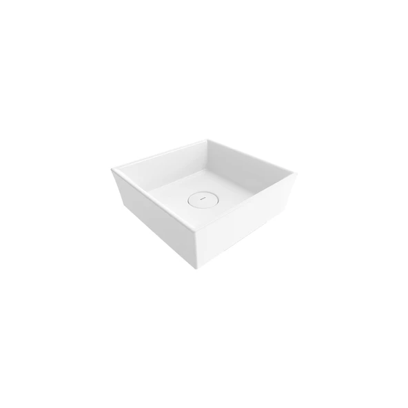 Bocchi Vessel Tezgah Üstü Lavabo 38x38 cm Beyaz 1173-061-0125 ürün görseli 1