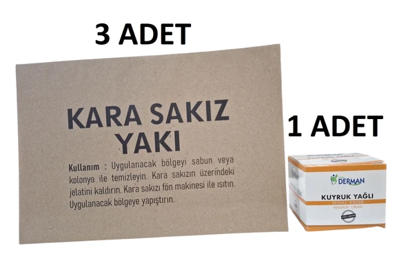 KARASAKIZ YAKISI 3 ADET + KUYRUK YAĞLI KREM İKİLİ AVANTAJLI SET ürün görseli 1