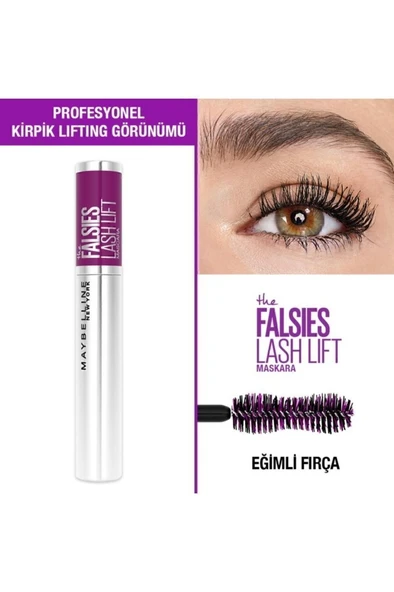 Maybelline New York Falsies Lash Lift Kaldırma Etkili Siyah Maskara ürün görseli 1