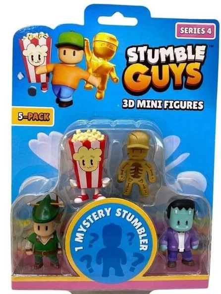 Stumble Guys Seri 4 5'li Mini Figür Green Hood ürün görseli 1