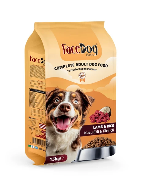 FaceDog  Kuzu Etli ve Pirinçli Yetişkin Köpek Maması 15 kg ürün görseli 1