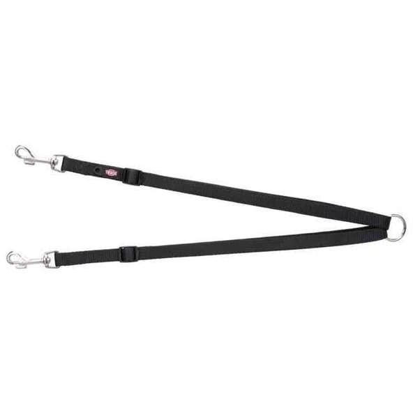Trixie İki Köpek Gezdirme Tasması, XS-M:40-70cm Siyah ürün görseli 1