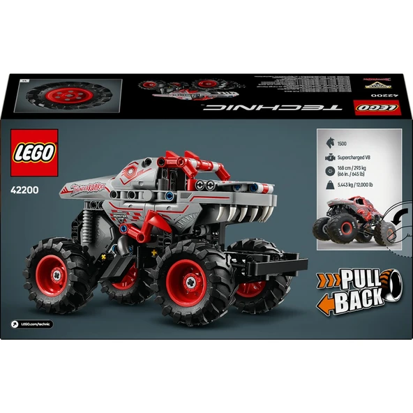 LEGO 42200 Technic Monster Jam™ ThunderROARus Çek-Bırak - Resim 4