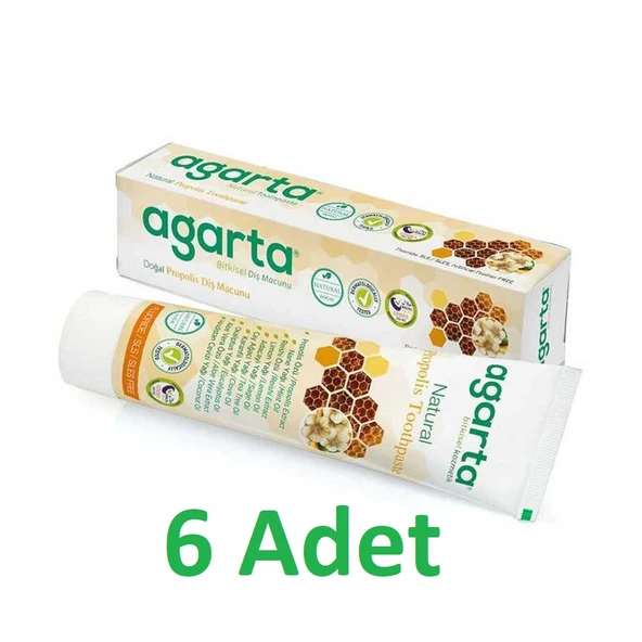 Agarta Diş Macunu Propolis 100ml x 6 adet ürün görseli 1