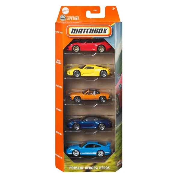 Matchbox 5'li Araba Porsche Heroes С1817 JBX28 ürün görseli 1