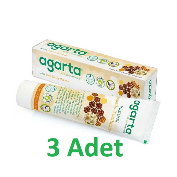 Agarta Diş Macunu Propolis 100ml x 3 adet ürün görseli 1