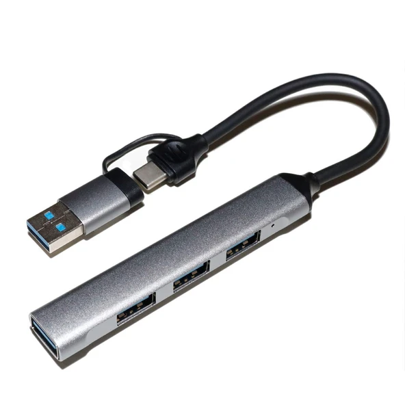 Technow Airsky 4 in 1 Type C-USB 3.0 4X Usb 3.0 Çoklayıcı Çevirici ürün görseli 1