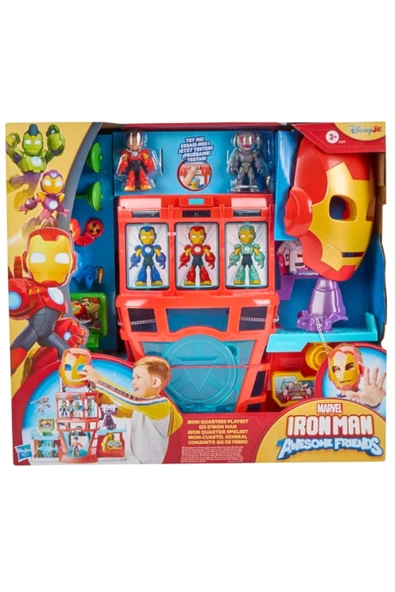Marvel Iron Man And His Awesome Friends Iron Quarters Oyun Seti G1259 ürün görseli 1