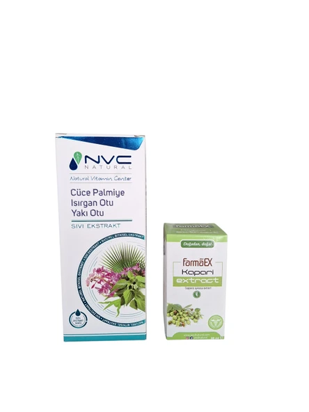 NVC Natural Cüce Palmiye & Isırgan & Yakı Otu Ekstrat 250 ml + Kapari Ekstrat ( Prostat Seti) Premium Ekstrat Serisi ürün görseli 1