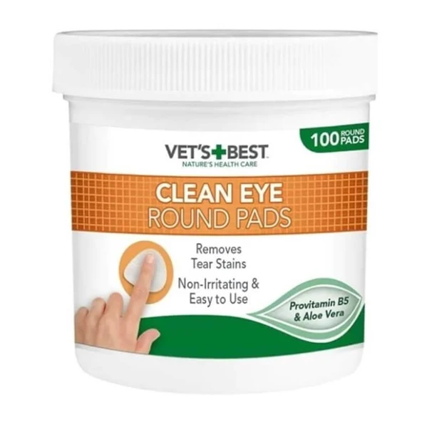 Vets Best Kedi ve Köpek Göz Temizleme Parmak Pedi 100lü ürün görseli 1