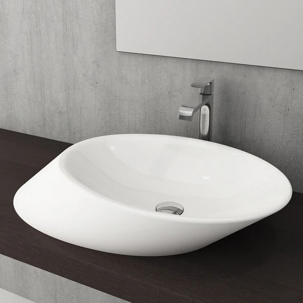 Bocchi Vessel Yatay Çanak Lavabo 72 cm Beyaz 1013-001-0125 ürün görseli 1