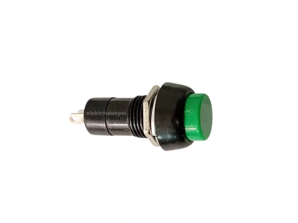 ENDER Plastik YEŞİL Yuvarlak Yaylı Buton Anahtar 12mm ürün görseli 1