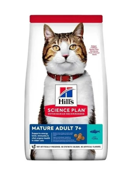Hill's Mature Adult +7 Ton Balıklı Yaşlı Kedi Maması 1,5 KG Açık Mama ürün görseli 1
