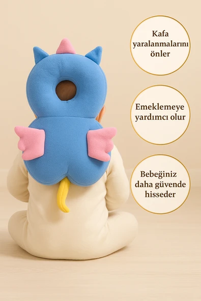 BEBEK BAŞ KORUMA YASTIĞI ÇANTASI UNICORN FİGÜRÜ ( 0 - 3 YAŞ ) ürün görseli 1