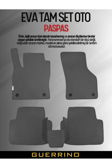 Guerrino BMW-7 SERİSİ-F01-SHORT-(2009-2015) İÇİN EVA İÇ PASPAS TAKIMI (METAL TOPUKLUK HARİÇ) ürün görseli 1