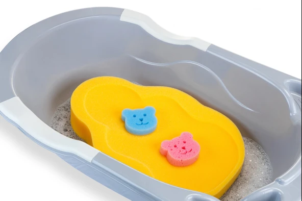 Babyjem Bebek Küvet İçi Sünger + Yıkama Süngeri Sarı ürün görseli 1