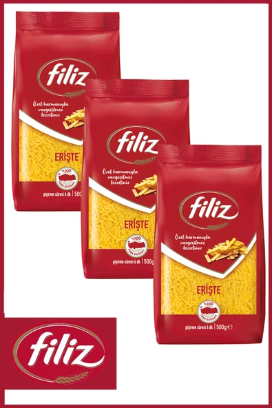 Filiz Erişte Makarna 500 Gr x 3 Adet ürün görseli 1