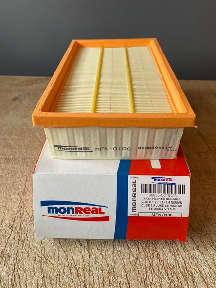 Monreal MFN-0106 Hava Filtresi CLIO 1.2-1.4-1.6 CUBE 1.5 JUKE 1.5 MICRA 1.5 NOTE 1.3 8200437229 165469040R ürün görseli 1