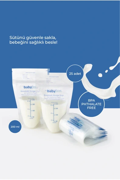 Babyjem Ultra Koruyucu Süt Saklama Poşeti 25 Adet ürün görseli 1