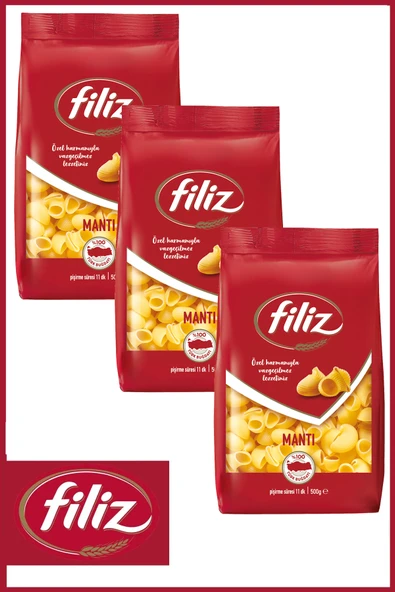 Filiz Mantı Makarna 500 gr X 3 Adet ürün görseli 1