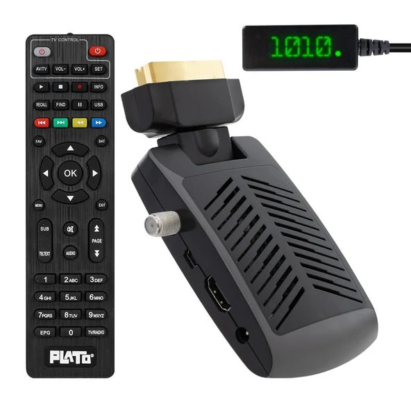 Plato Multi Mini Scart Hd Uydu Alıcısı Eski Tip Tüplü Televizyon İçin Uydu Cihazı Aleti ürün görseli 1