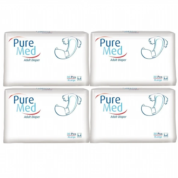 Puremed Hasta Bezi Bel Bantlı XL Ekstra Büyük 120 Adet ürün görseli 1