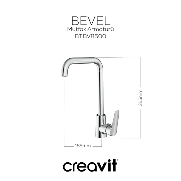 Creavit Bevel BV8500 Mutfak Bataryası - Resim 2