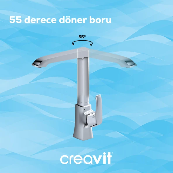 Avangart Mutfak Armatürü Krom - Resim 2