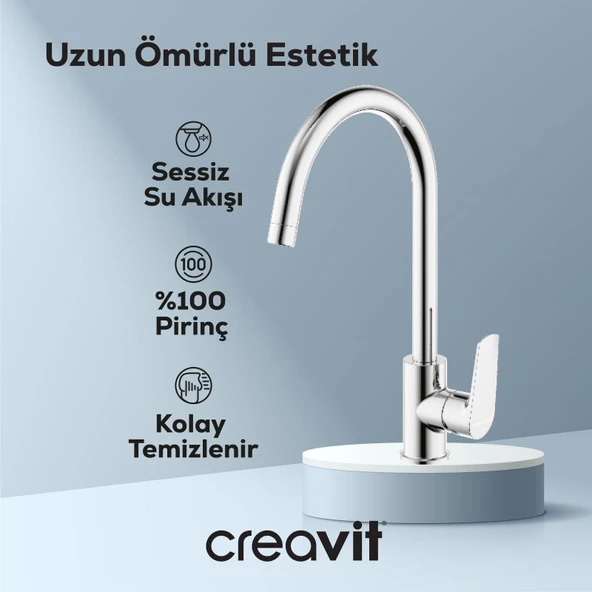 Solo Mutfak Armatürü Krom - Resim 3