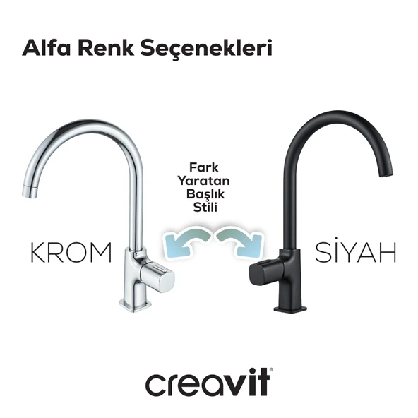 Alfa Mutfak Armatürü Krom - Resim 3