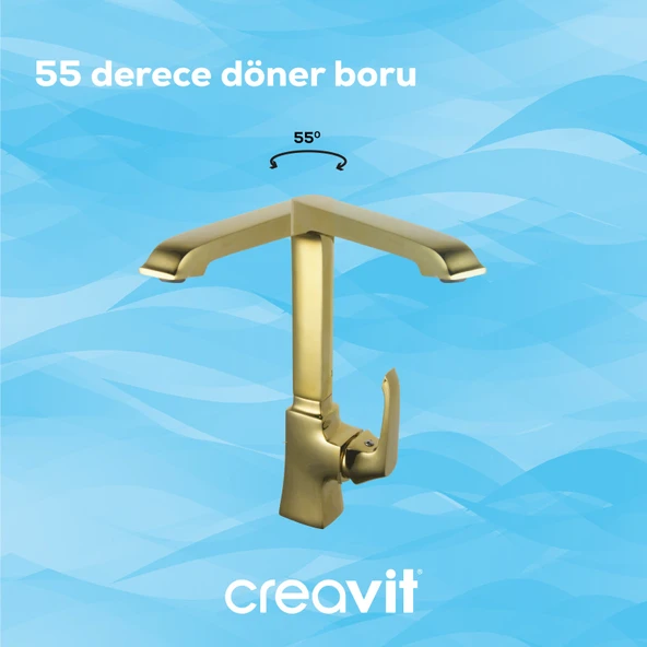 Avangart Mutfak Armatürü Altın - Resim 4