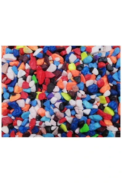 TROPİKAL Akvaryum – Fanus – Teraryum Karışık Renkli Dekor Taşları 8-10 Mm 1 Kg ürün görseli 1
