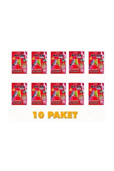 Klas Bird Muhabbet Kuşu Ballı Kraker 10'lu -10 Paket - ürün görseli 1