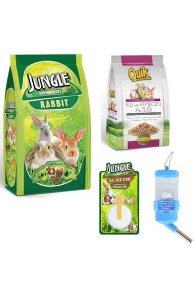 Jungle Tavşan Yem Ve Bakım Seti 3 Parça ürün görseli 1