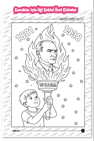 Atatürk Boyama Kitabı - Resim 4