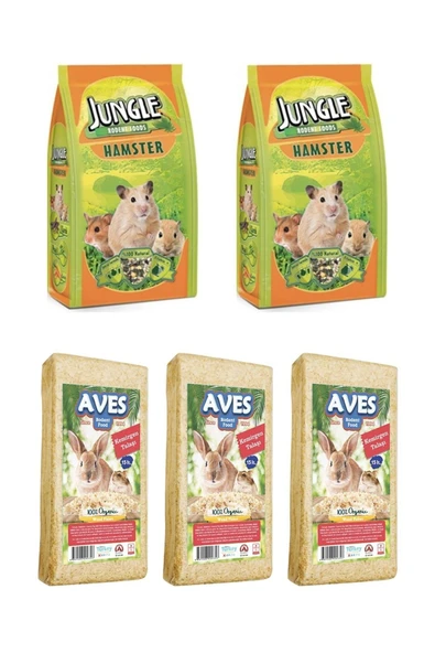 Jungle Hamster Yemi 500 gr 2 Adet - Kemirgen Talaşı 3 Adet ürün görseli 1
