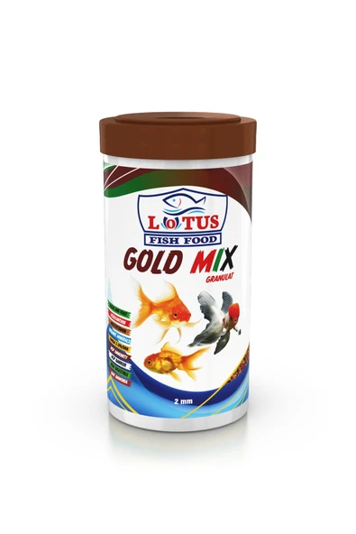 Lotus Gold Mix Granulat 250 Ml Kutu Astaxanthin Alae Sarımsak Omega-3 Japon Balığı Yemi 100 Gr ürün görseli 1