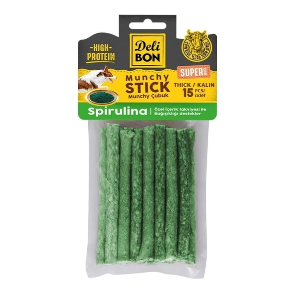 Delibon Super Munchy Çubuk Spirulinali Kalın (15 Adet) ürün görseli 1