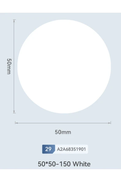 Niimbot T50x50mm 150 adet Beyaz Etiket (B1,B21S,B3S) ürün görseli 1