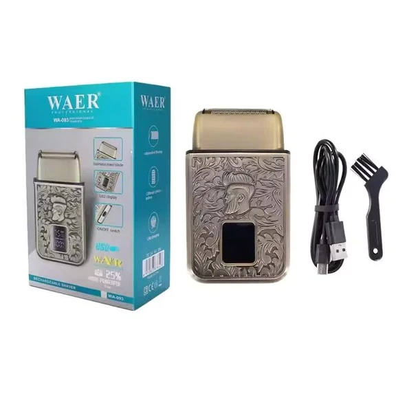 WA-093 Süper Şarjlı Sakal,Ense,Vücut Traş Kesme Makinesi / Ergonomik Tasarım, Uzun Pil Ömrü, LED Ekran ürün görseli 1