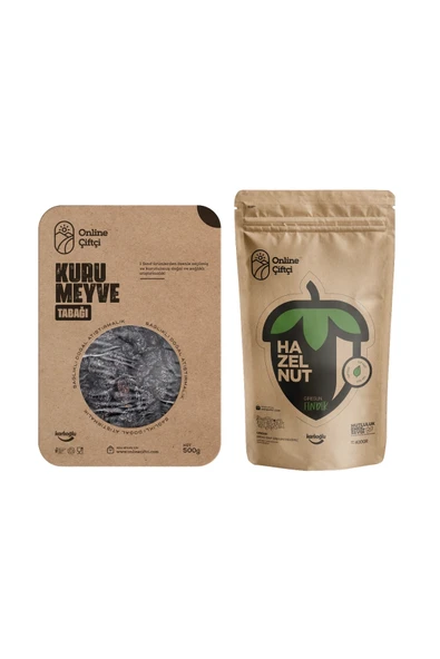 Online Çiftçi Kan Üzümü 500Gr ve Çiğ Fındık 400Gr İkili Set ürün görseli 1