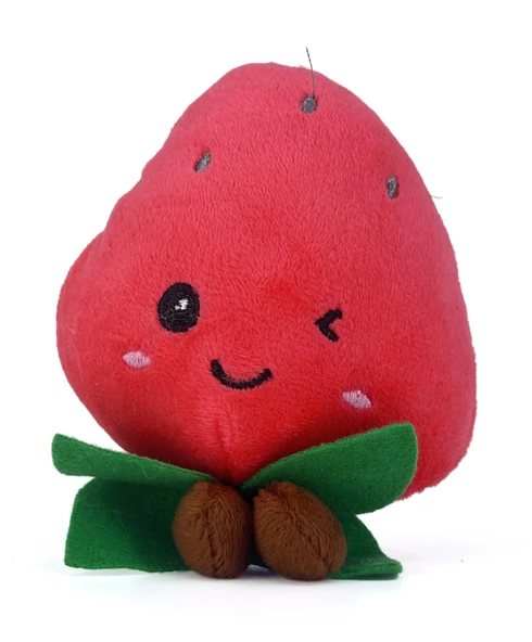 Sevimli Çilek Peluş Anahtarlık - Resim 3