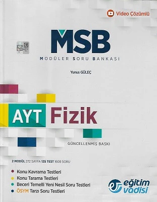 AYT Fizik Modüler Soru Bankası Video Çözümlü Eğitim Vadisi Yayınları ürün görseli 1