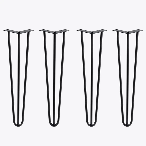 Martı Siyah Metal Sehpa Masa Ayağı 71 cm 4’lü Set Dayanıklı Mobilya Destek Ayağı Yükseltici Model ürün görseli 1