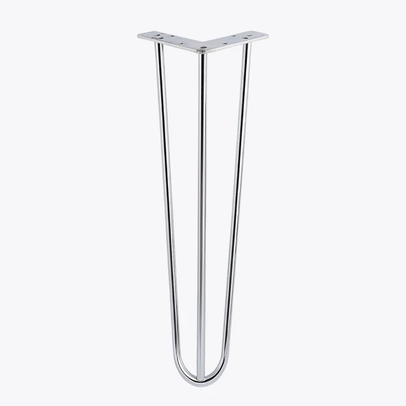 Martı 71 cm Krom Gümüş Metal Masa ve Sehpa Ayağı Tekli Sağlam Mobilya Yükseltici Destek Ayak Modeli ürün görseli 1