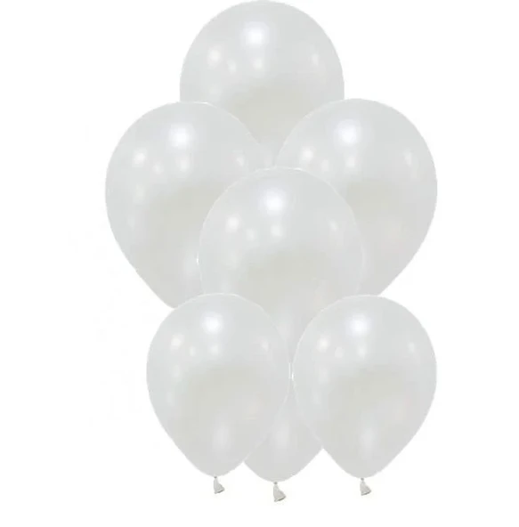 Beyaz Düz Balon Renkli Paketli Balon 12 Inç - 100 Adet ürün görseli 1